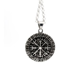 Kaelakett - Vegvisir ruunidega terasest